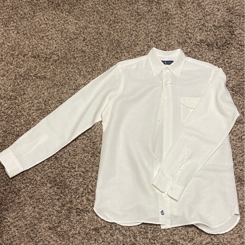 Polo by Ralph Lauren Off-White Long-Sleeve Button-Down Shirt